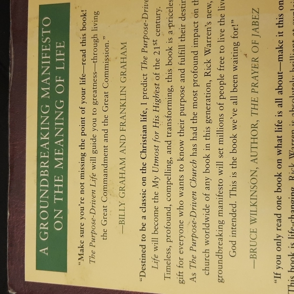 THE PURPOSE DRIVEN LIFE by Rick Warren New York times best seller - Picture 3 of 4